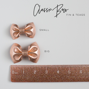 Spring Faux Leather Bows (multiple patterns available)
