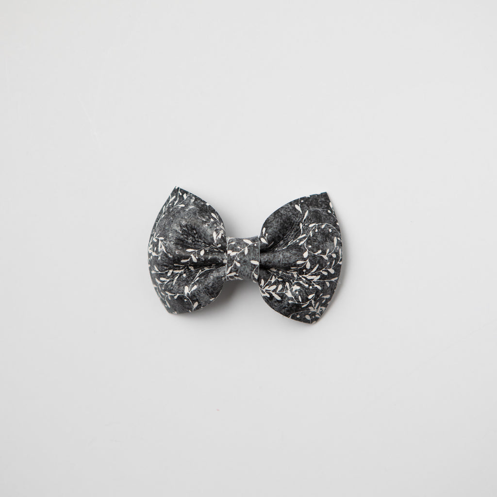 Midnight Vines Leather Bow