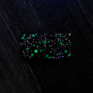 Midnight Glow Glitter Snap Clip