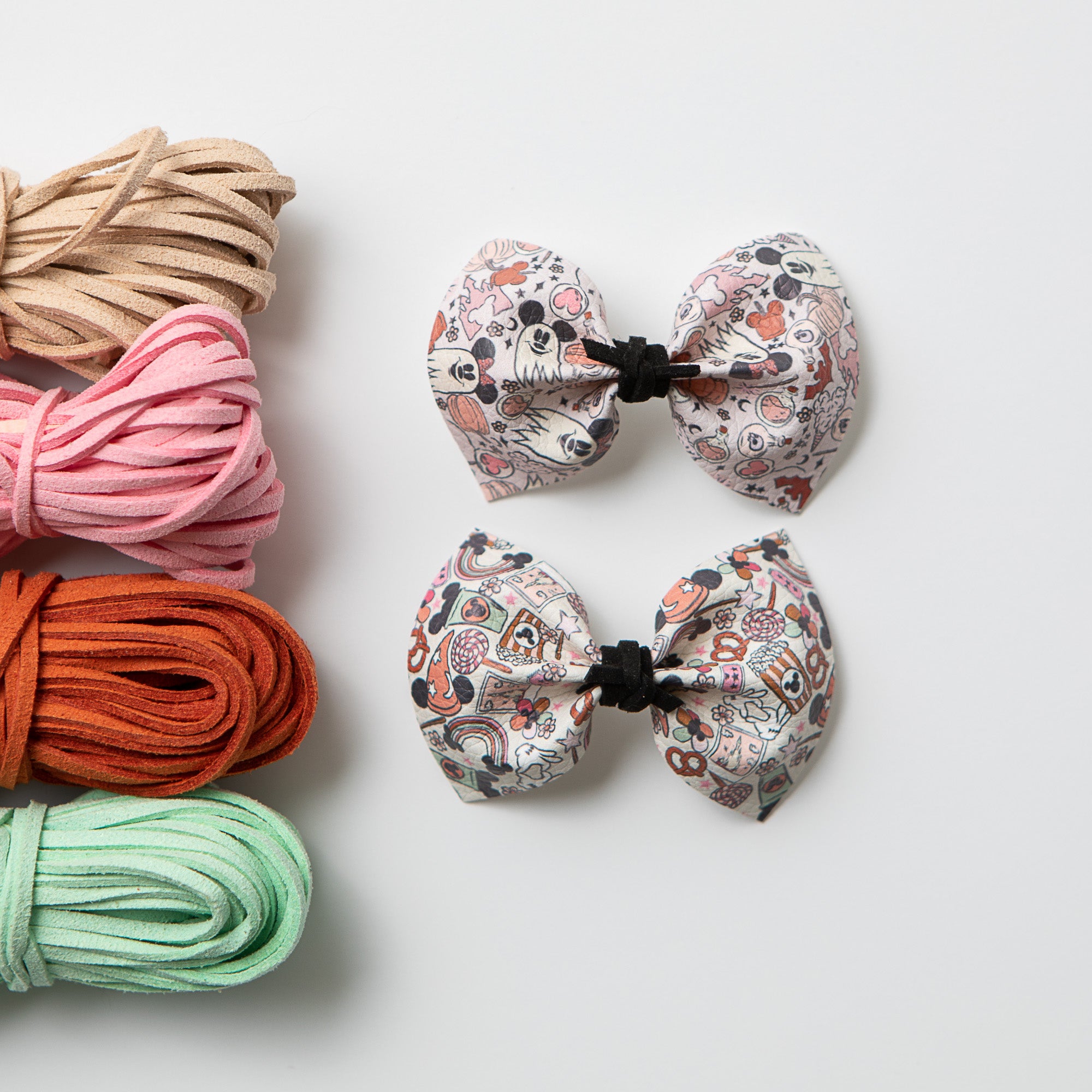 Magical Print Faux Leather Bows (multiple options available)