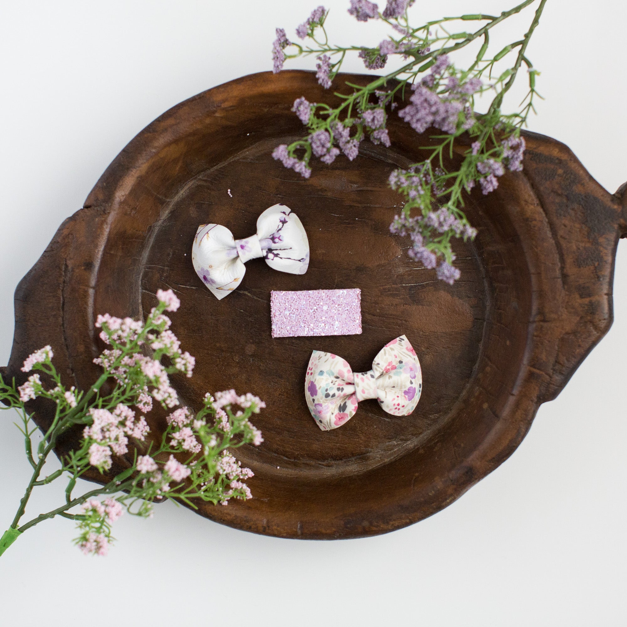 Blooms Leather Bow
