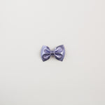 Metallic Lilac Leather Bow