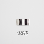 Striped Faux Leather Printed Snap Clip