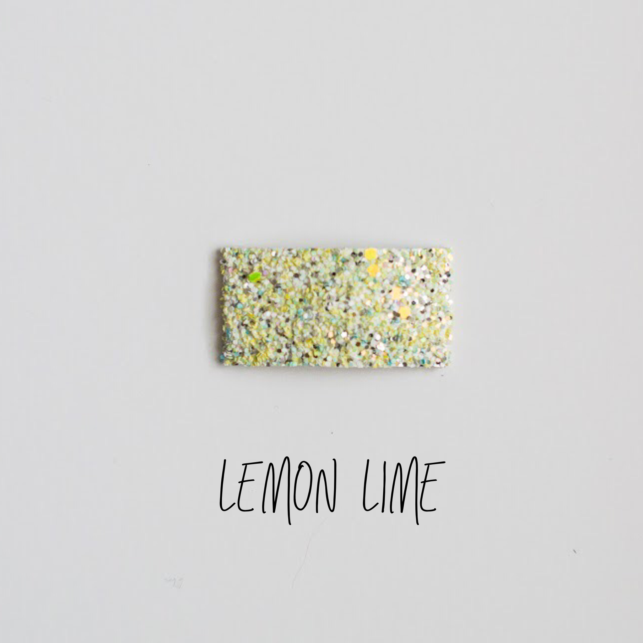 Lemon Lime Glitter Snap Clip