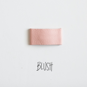 Blush Leather Snap Clip
