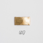 Gold Leather Snap Clip