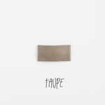 Taupe Leather Snap Clip