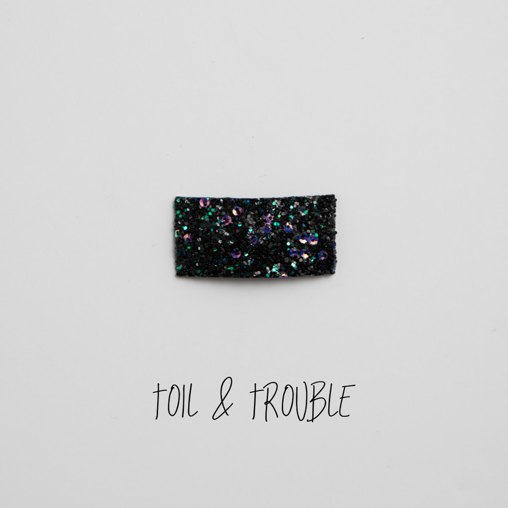 Toil & Trouble Glitter Snap Clip
