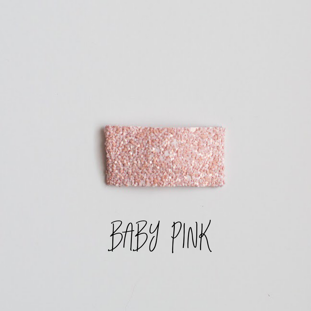 Baby Pink Glitter Snap Clip