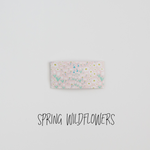 Spring Wildflowers Faux Leather Printed Snap Clip