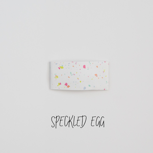 Speckled Egg Faux Leather Printed Snap Clip