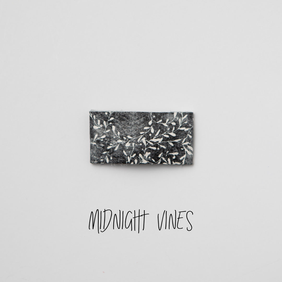 Midnight Vines Leather Snap Clip