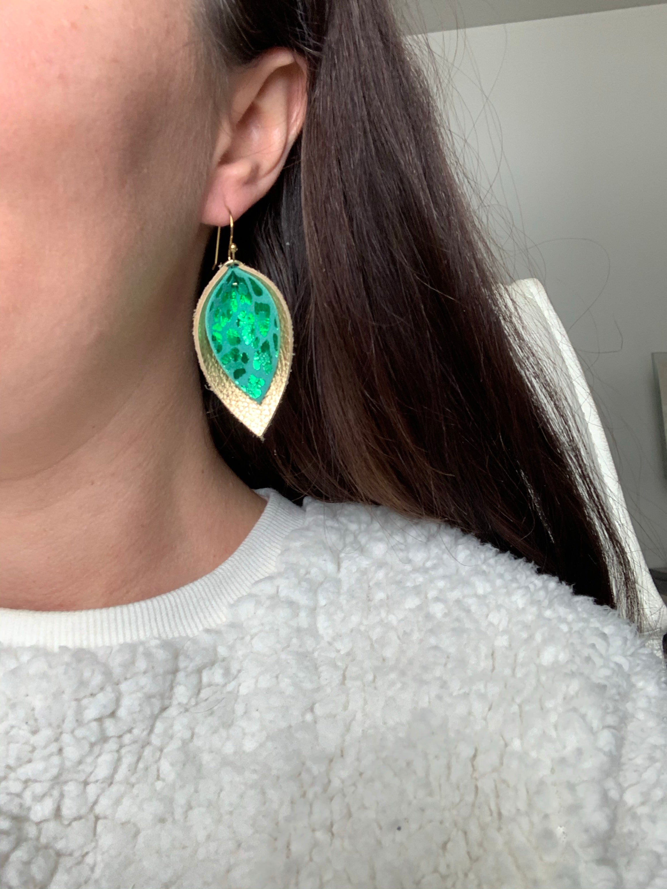 St Patrick Pinched Petal Earring