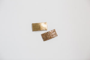 Antique Gold Glitter Snap Clip