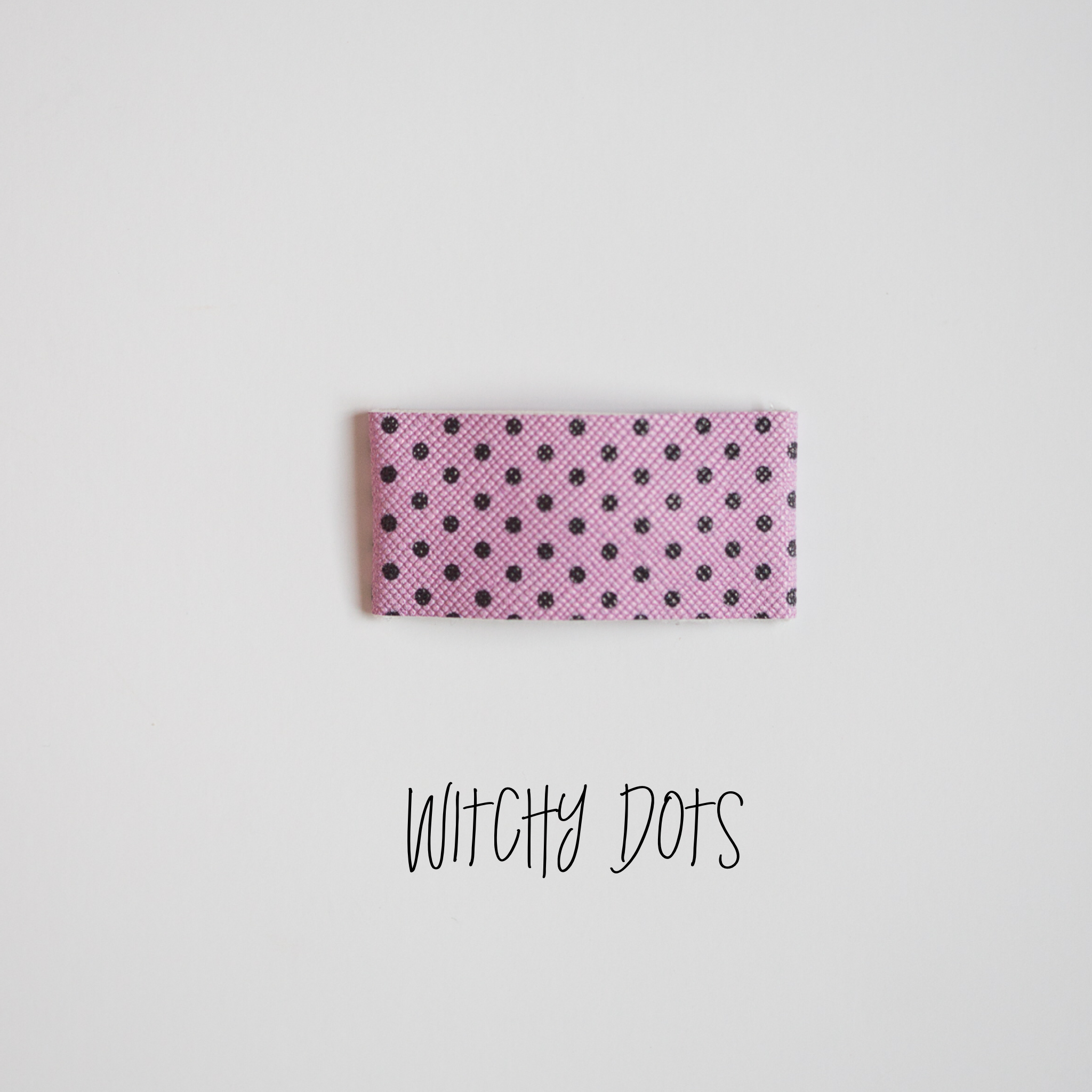 Witchy Dots Faux Leather Snap Clip