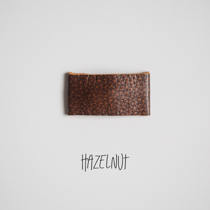 Hazelnut Leather Snap Clip