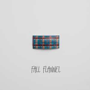 Fall Flannel Faux Leather Snap Clip