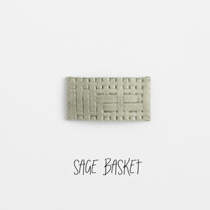 Sage Basketweave Leather Snap Clip