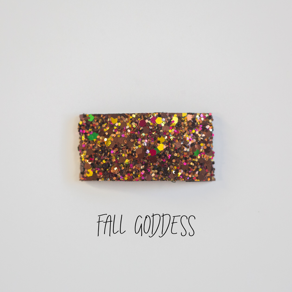 Fall Goddess Glitter Snap Clip