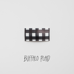 Buffalo Plaid Faux Leather Printed Snap Clip