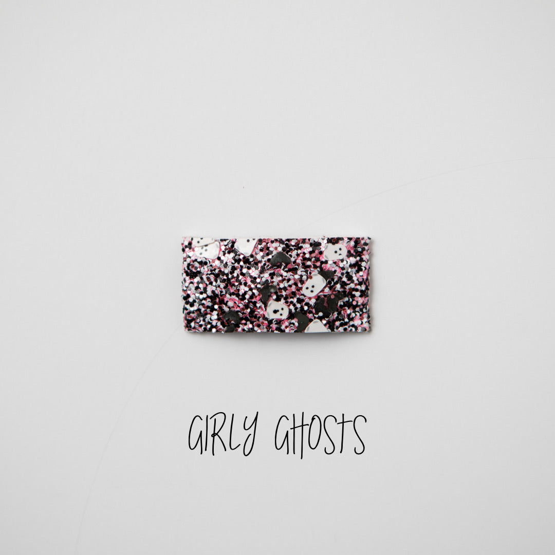 Girly Ghosts Glitter Snap Clip