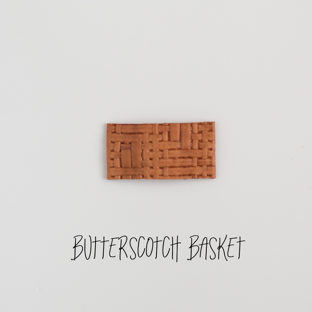 Butterscotch Basket Leather Snap Clip