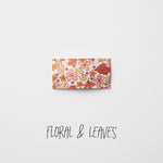 Floral & Leaves Faux Leather Printed Snap Clip