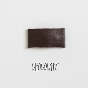 Chocolate Leather Snap Clip