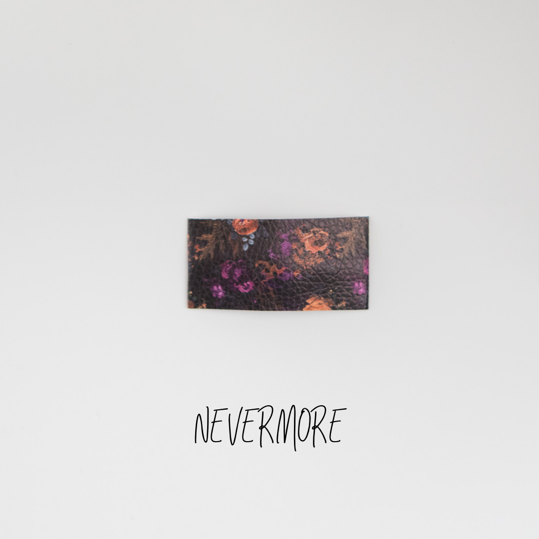 Nevermore Faux Leather Printed Snap Clip