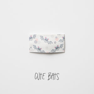 Cute Bats Faux Leather Printed Snap Clip