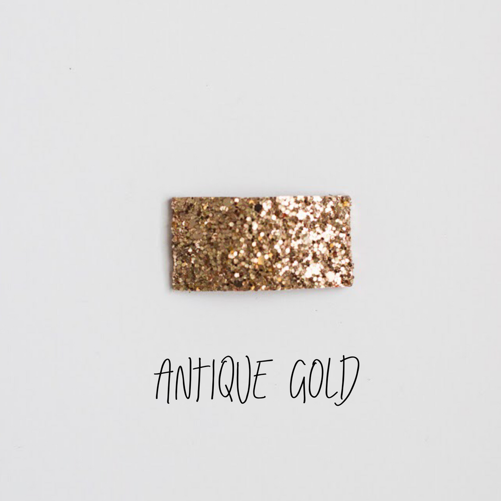 Antique Gold Glitter Snap Clip