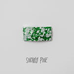 Snowy Pine Glitter Snap Clip