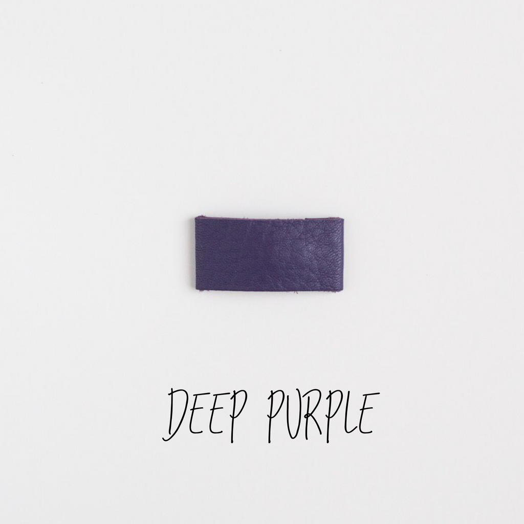Deep Purple Leather Snap Clip