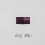 Witchy Stripes Faux Leather Printed Snap Clip