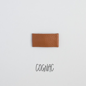 Cognac Leather Snap Clip