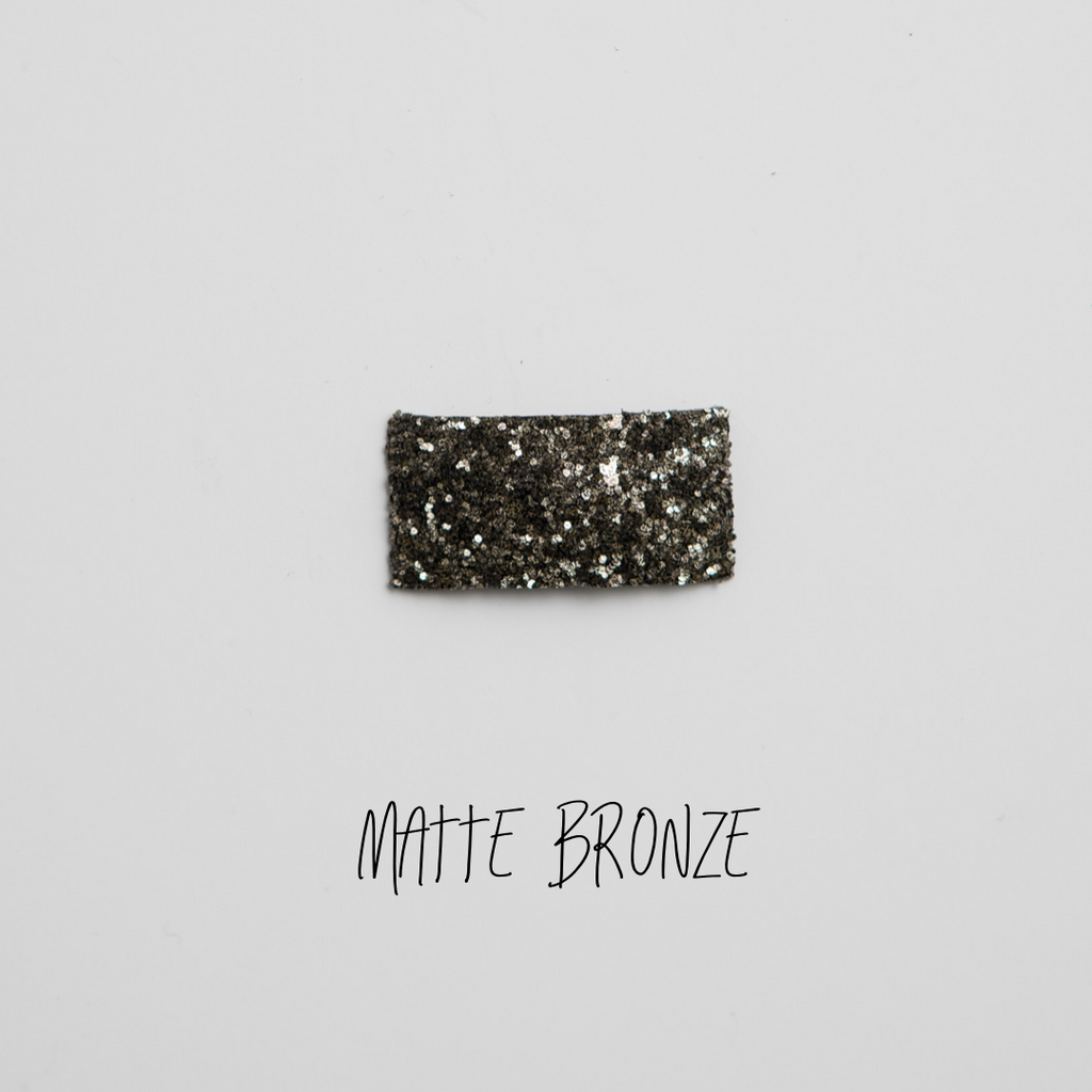 Matte Bronze Glitter Snap Clip