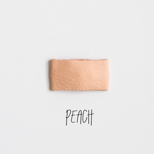 Peach Leather Snap Clip