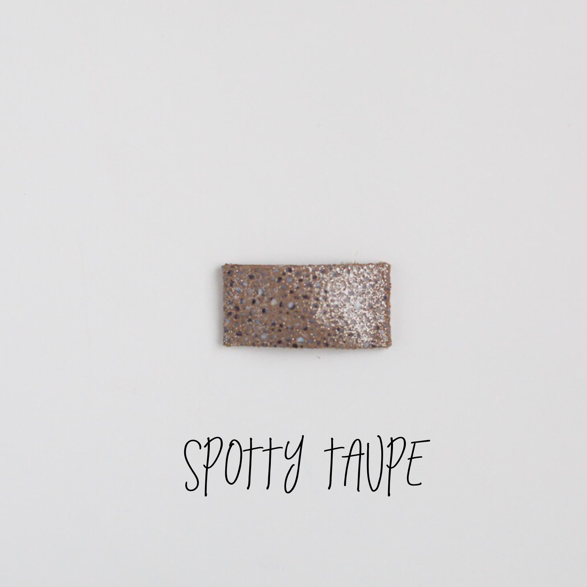 Spotty Taupe Leather Snap Clip