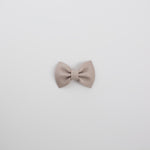 Cloud Grey Leather Bow