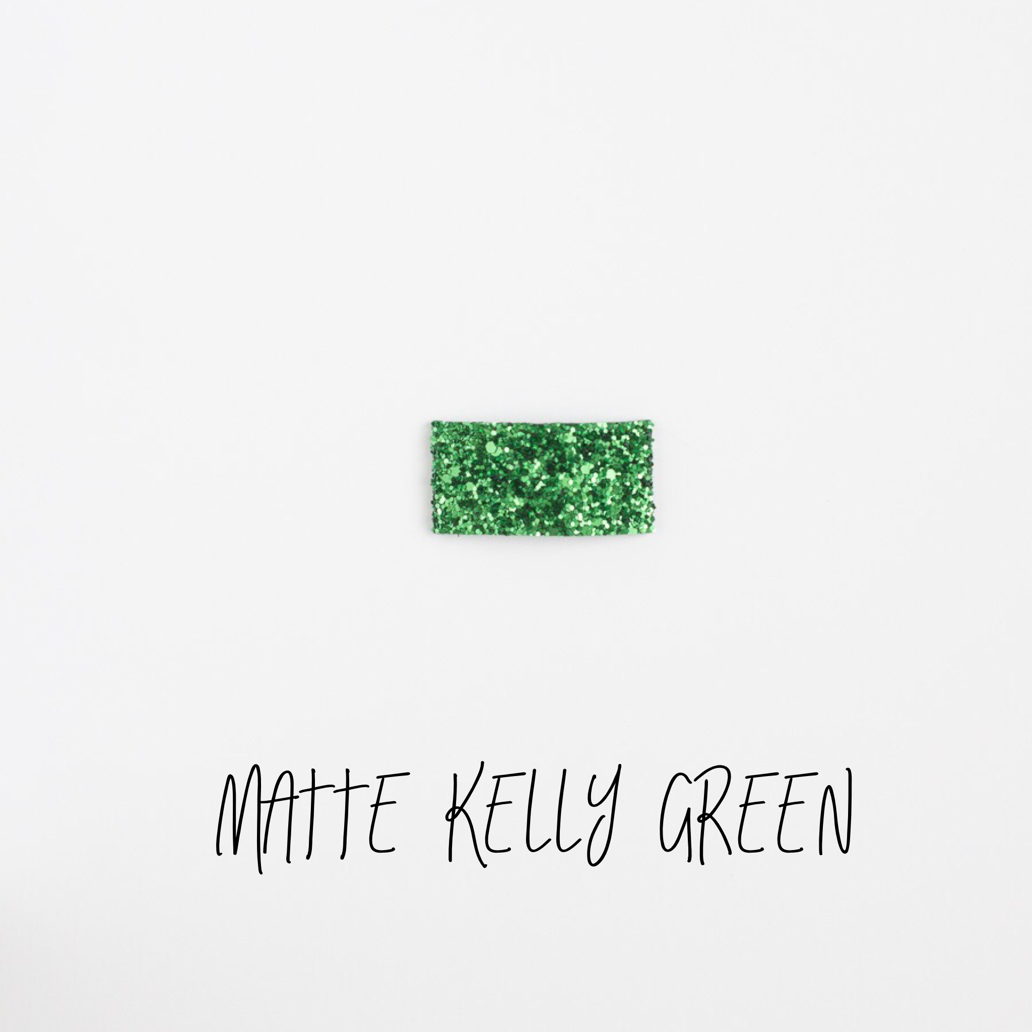 Matte Kelly Green Glitter Snap Clip