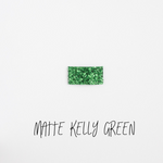 Matte Kelly Green Glitter Snap Clip