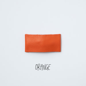 Orange Leather Snap Clip