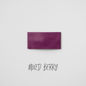 Mixed Berry Leather Snap Clip