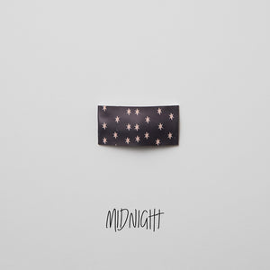 Midnight Faux Leather Printed Snap Clip
