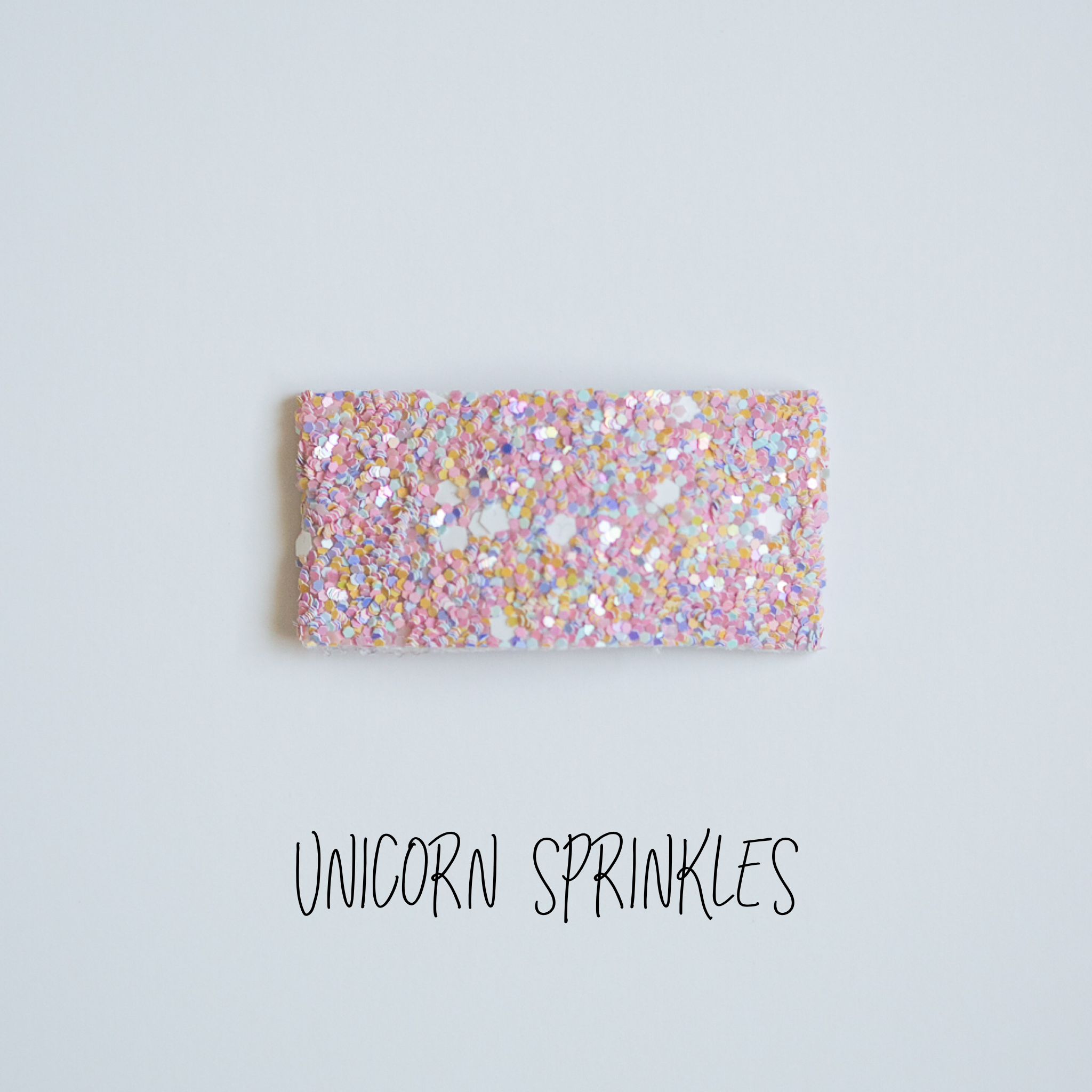 Unicorn Sprinkles Glitter Snap Clip