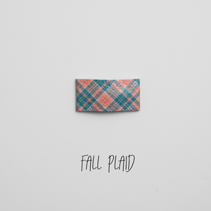 Fall Plaid Leather Snap Clip