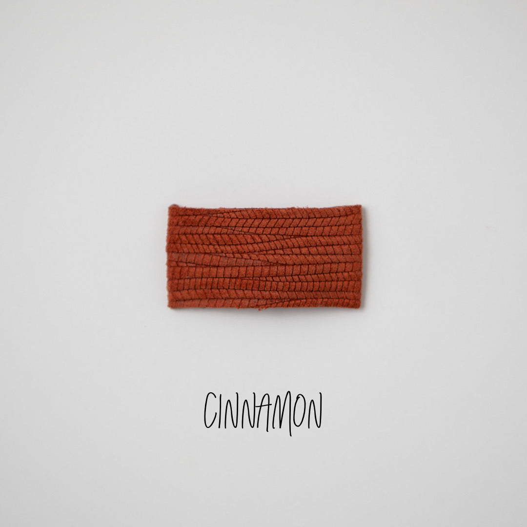 Cinnamon Leather Snap Clip