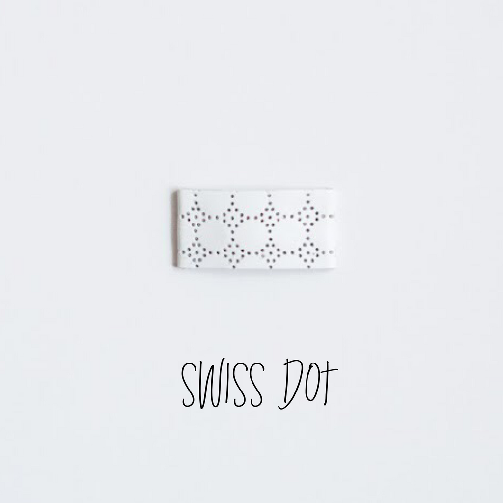 Swiss Dot Leather Snap Clip