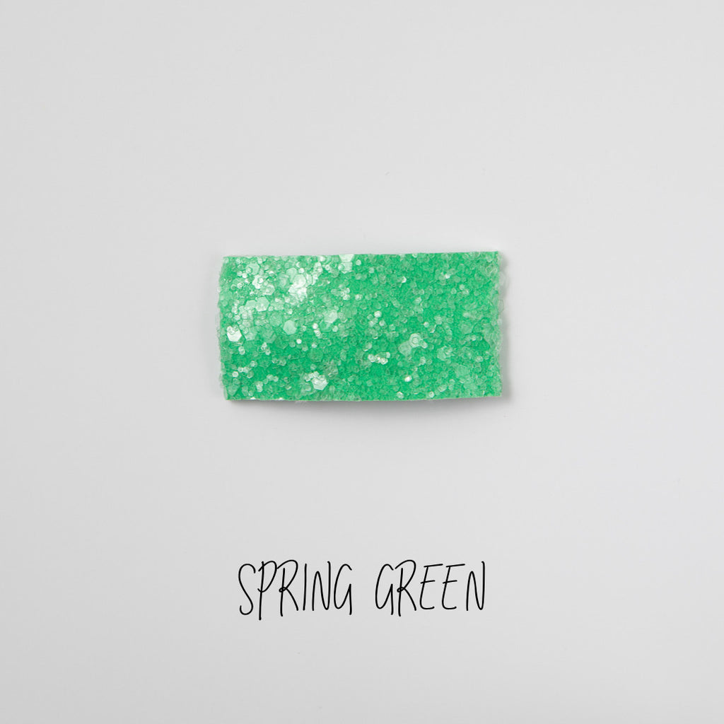 Spring Green Glitter Snap Clip