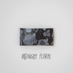 Midnight Floral Leather Snap Clip